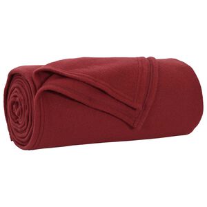 vidaXL Throw Blanket Bordeaux Red 200 x 150 cm 0.45 kg Fleece