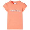 Kids' T-shirt with Cap Sleeves Neon Orange 92