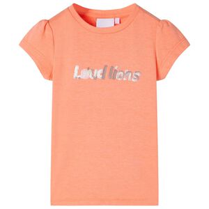Kids' T-shirt with Cap Sleeves Neon Orange 92