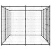 vidaXL Outdoor Dog Kennel Steel 7.26 m&sup2;