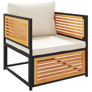 vidaXL Garden Chair | Cream white, Natural wood | Solid acacia wood | Standard