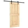 vidaXL Sliding Door 90 x 210 cm Solid Pine Wood (Untreated)