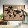 milimetrado World Map Corkboard with Frame Black and Brown 70x50 cm