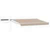 vidaXL Electric Retractable Awning Beige and White 3.5 x 2 m