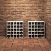 vidaXL Wine Rack 2 pcs White 56 x 25 x 56 cm Solid Pine Wood