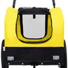 vidaXL 2-in-1 Pet Bike Trailer & Jogging Stroller Yellow and Black