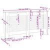 vidaXL Radiator Cover 152x19x81.5 cm MDF
