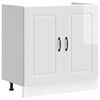 vidaXL Kitchen Cabinet with Door Kalmar Glossy White 80 x 46 x 81.5 cm
