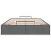 vidaXL Ottoman Bed Frame without Mattress Dark Grey Double Fabric