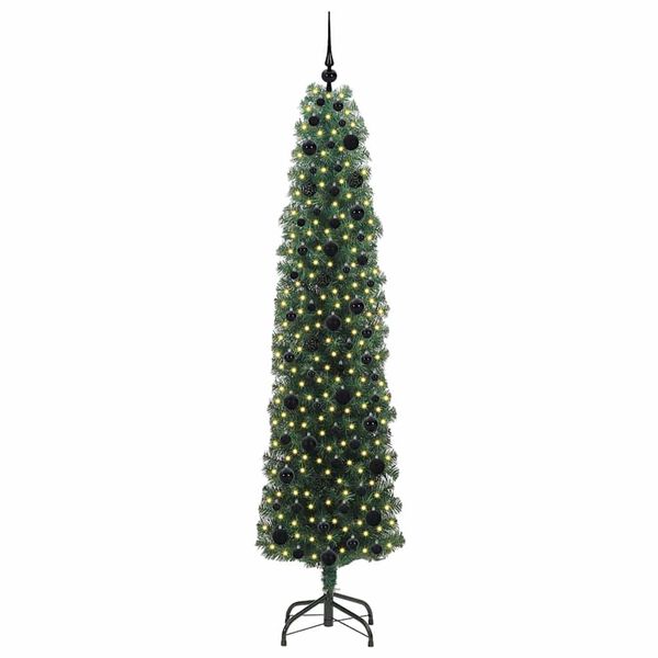 vidaXL Artificial Christmas Tree with 300 LEDs with Stand Green 210 cm