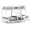vidaXL Bunk Bed without Mattress 90x200/140x200 cm White Solid Wood