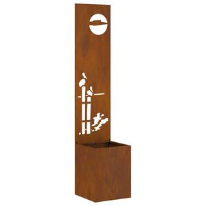 vidaXL Garden Privacy Screen Rusty 32 x 140 cm Weathering steel