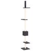 vidaXL Floor to Ceiling Cat Tree Dark Grey 250.5-276.5 cm