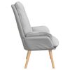 vidaXL Armchair Cloud Grey 69 x 74 x 93 cm Sherpa Fabric