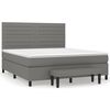 vidaXL Box Spring Bed with Mattress Dark Grey 160x200 cm Fabric