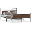 vidaXL Bed Frame without Mattress Brown Oak 150x200 cm Engineered Wood