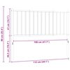 vidaXL Metal Replace Headboard White 107 cm