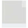 vidaXL Dishwasher Panel Porto High Gloss White 60x1.5x67 cm Engineered Wood