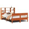 vidaXL Bookcase Bed without Mattress Wax Brown 160x200cm Solid Wood Pine