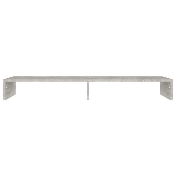 vidaXL Monitor Stand Concrete Grey 110x23.5x9 cm Engineered Wood