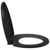 vidaXL Soft-close Toilet Seat with Quick-release Design Black