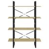 vidaXL 4-Tier Book Cabinet Sonoma Oak 100x30x140 cm Engineered Wood