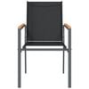 vidaXL Garden Chairs 4 pcs Black 55x61.5x90 cm Textilene and Steel