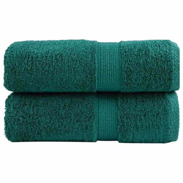 vidaXL Premium Wash Towels SOLUND 2 pcs Green 30x30 cm 600 gsm