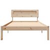 vidaXL Bed Frame with Headboard Brown 100 x 200 cm Solid Pine Wood