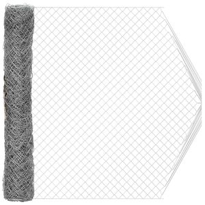 vidaXL Chain Link Fence Galvanised 2 x 10 m Glass
