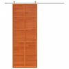vidaXL Barn Door Wax Brown 80x208 cm Solid Wood Pine