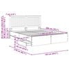 vidaXL Bed Frame with Drawer Sonoma Oak 160 x 200 cm Engineer Wood
