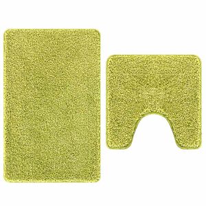 vidaXL Anti-slip Bath Mat Set 2 pcs Green PP