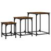 vidaXL Nesting Coffee Tables 3 pcs Smoked Oak Engineered Wood