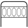 vidaXL Metal Headboard Black 107 cm