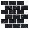 vidaXL Subway Tile 50 pcs Black Marble 30.5 x 30.5 cm