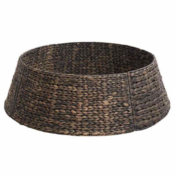 vidaXL Christmas Tree Collar Black 90 x 90 x 28 cm Water hyacinth