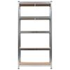 vidaXL 5-Layer Heavy-duty Shelf Silver Steel&Engineered Wood