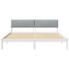 vidaXL Bed frame White and light grey 180 x 200 cm Solid pine wood