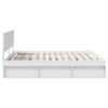 vidaXL Bed Frame with Headboard White 200 x 200 cm Engineered wood