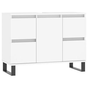 vidaXL Bathroom Cabinet White 80x33x60 cm Engineered Wood