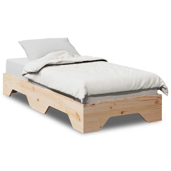 vidaXL Bed Frame No Mattress Stackable 80x200 cm Solid Wood