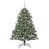 vidaXL Artificial Christmas Tree with 150 LEDs with Stand Green 150 cm