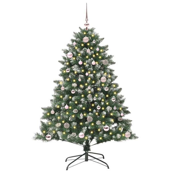 vidaXL Artificial Christmas Tree with 150 LEDs with Stand Green 150 cm
