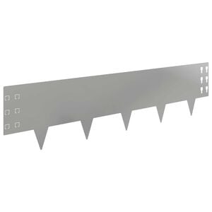 vidaXL Lawn Edging 30 pcs 100 x 25 cm Steel Silver