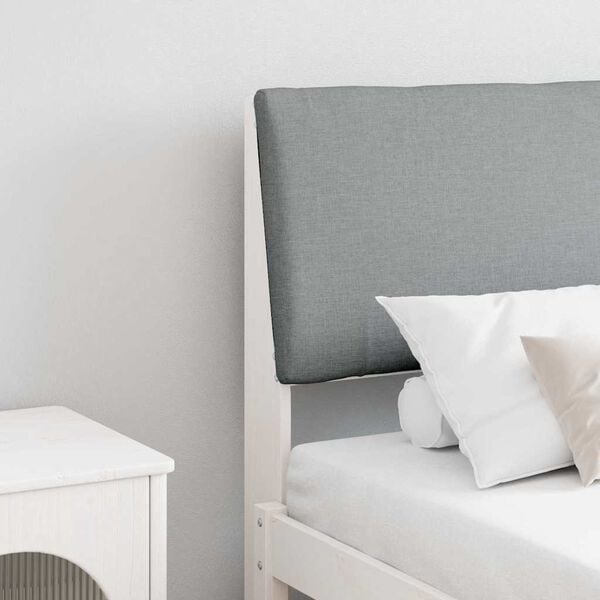 vidaXL Upholstered Headboard Light Grey 180 cm Solid Pine Wood