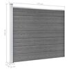 vidaXL Fence Panel Set WPC 526x146 cm Grey
