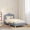 vidaXL Children's Bed Frame with Headboard Light Grey 80 x 160 cm
