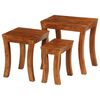 vidaXL Nesting Table Set 3 Pieces Solid Acacia Wood 50x35x50 cm Brown