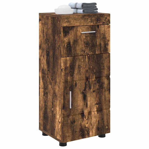 vidaXL Bathroom Cabinet Set TULUM Smoked Oak 37 x 31.5 x 82 cm